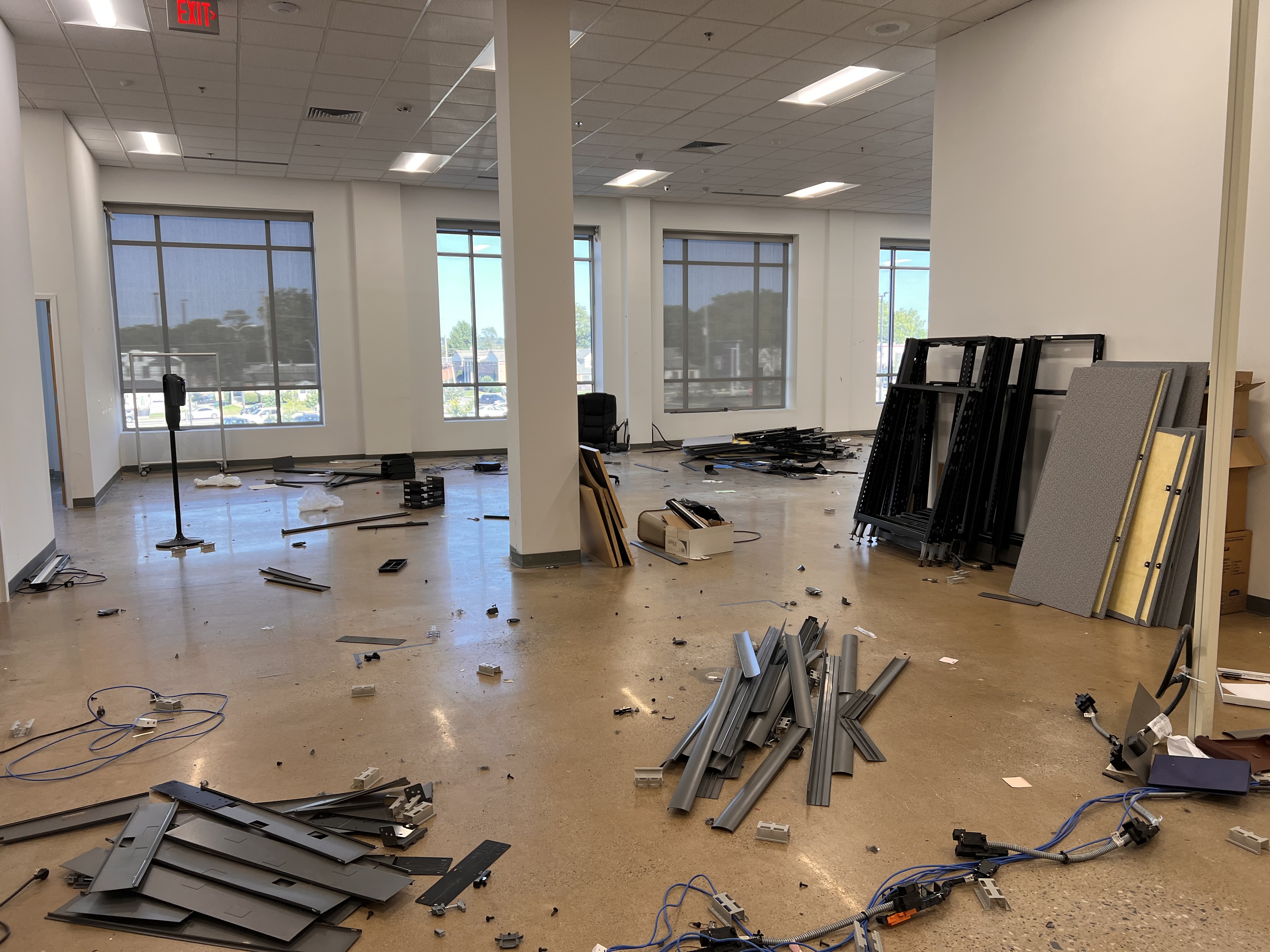 PA DMV office interior demolition in progress